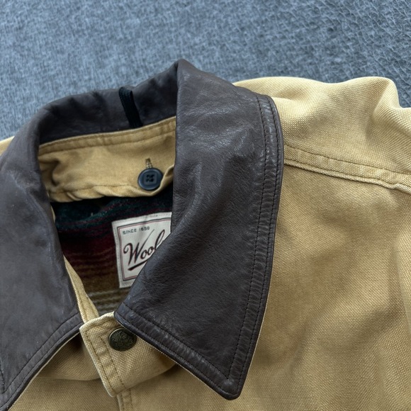 Vintage Woolrich Jacket Mens Large Barn Chore Blanket Lined Canvas Utility *FLAW - Picture 6 of 11